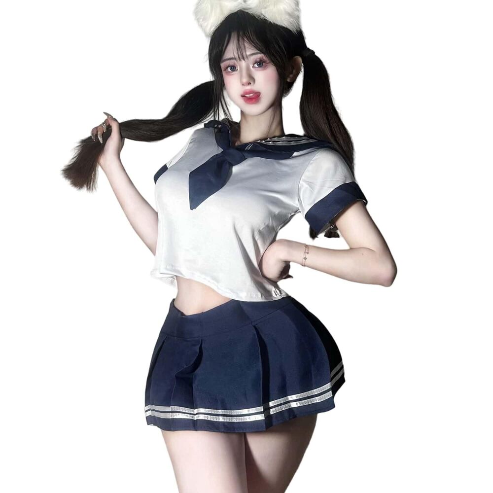 8466 Anime Sexy Lingerie Japanese Cheerleader Costume Cosplay Sports